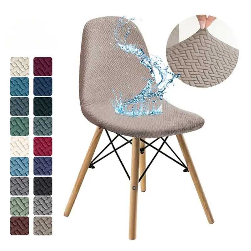 housse chaise jacquard elasthanne polyester moderne vert beige bleu marine noir gris marronpaque minimaliste