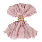 serviettes plissées modernes élégantes couleurs variées ruban doré coton fin 50cm 50cm décoration événementiel
