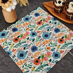 serviettes papier fleur bleue rose verte motifs floraux bohème champêtre pack 10pcs 20pcs