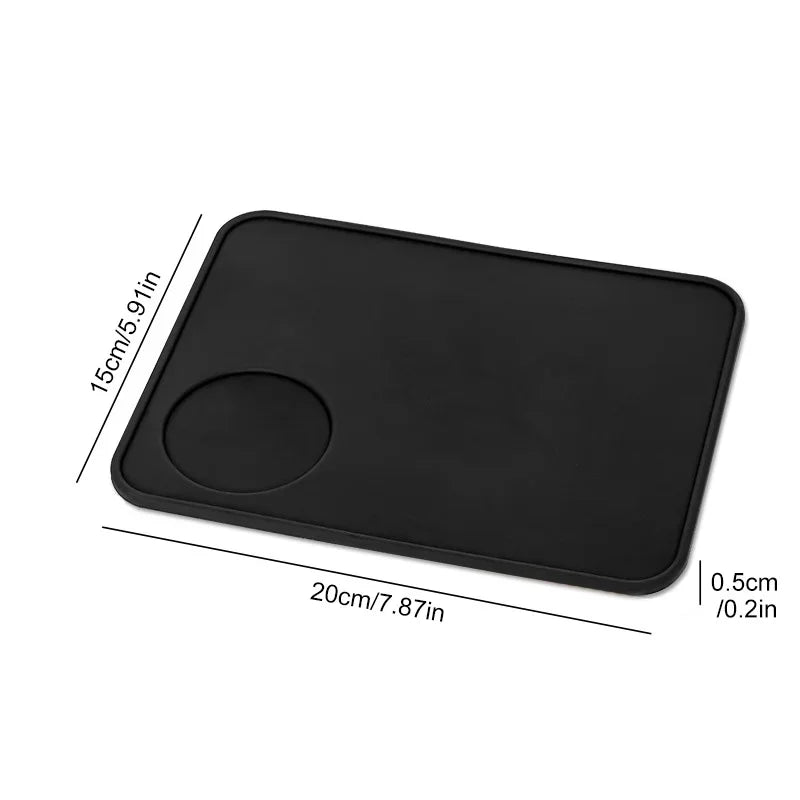 tapis absorbant grains silicone adhésif noir simple moderne cuisine espresso domestique qualité alimentaire