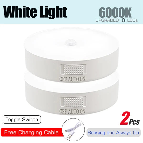 veilleuse led aimantée rechargeable usb moderne nuit chambre blanc minimaliste luminaires sans fil