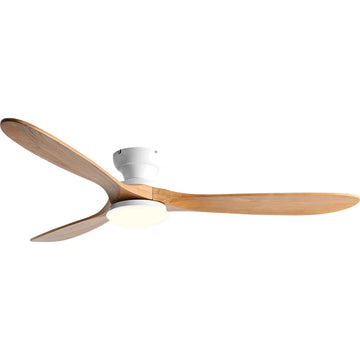 ventilateur noir bois led télécommande contemporain 42 52 pouces