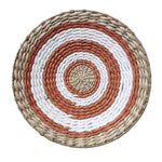assiette décorative ethnique boho chic motif zigzag couleur naturelle mur cuisine salon maison rustique
