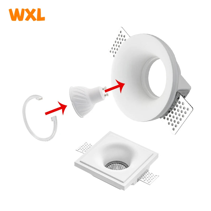 Spot lumineux led encastrable sans bord antireflet gu10 blanc moderne fixations acier inoxydable