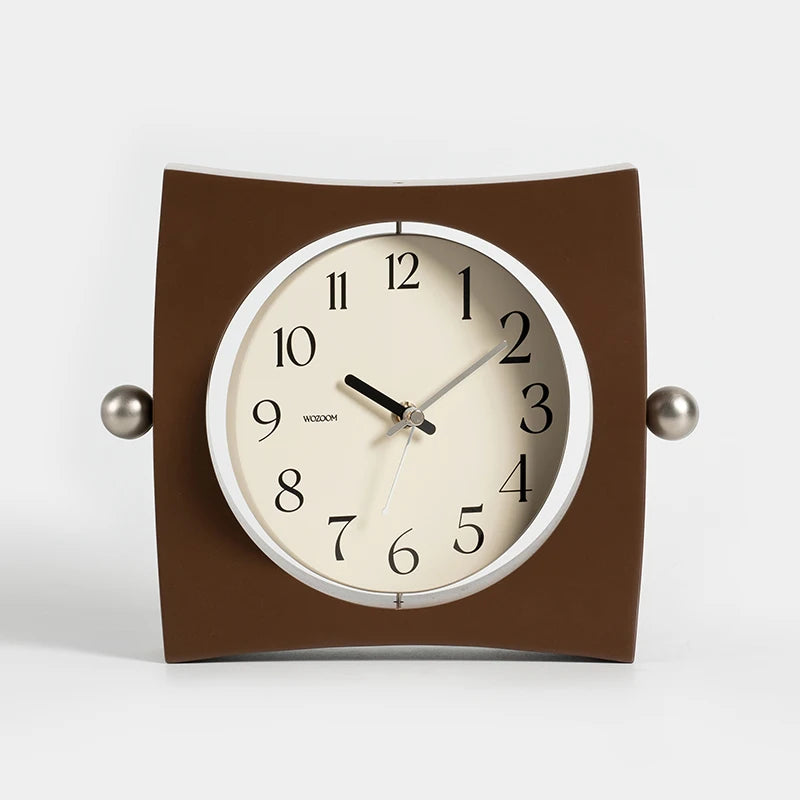 horloge table vintage aiguille bois noir marron salon chambre coucherDecorationSimple