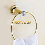 Accessoires salle bain or cristal moderne porte savon support papier toilette porte serviettes mural