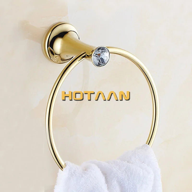 Accessoires salle bain or cristal moderne porte savon support papier toilette porte serviettes mural