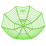 panier décoratif halloween toile d'araignée orange vert noir violet respectueux environnement multiple utilisations