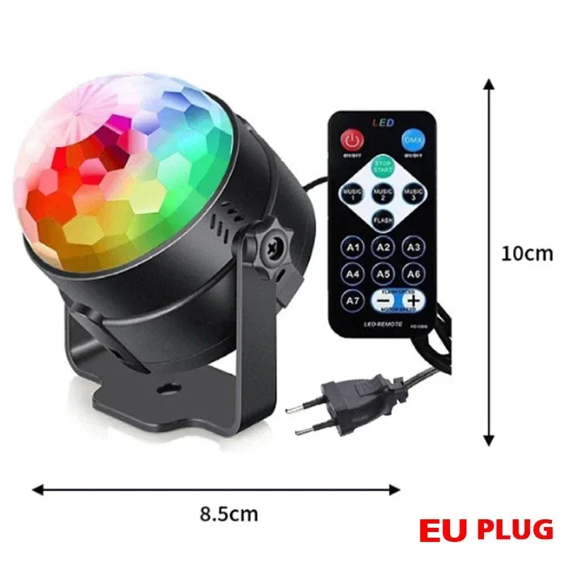 Mini disco ball light multicolore effet miroir moderne télécommande festif autoinstallation domestique