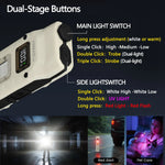 lampe torchon led rechargeable lumen blanc moderne compact clip uv intense