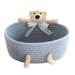 paniers tissu tressé blanc rose gris beige respectueux environnement moderne rustique ornemental large petit