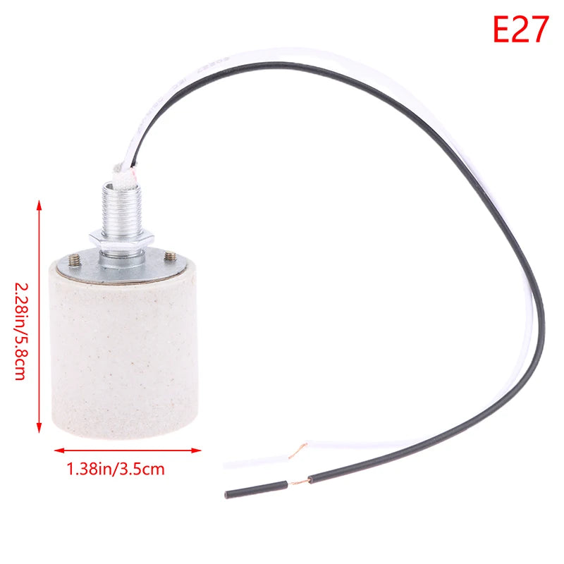 socquette éclairage led vis céramique blanc texturé moderne e14 e27 câble fixations