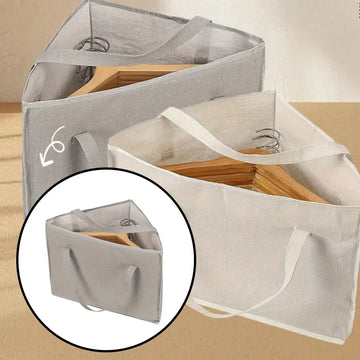 sac rangement cintres réutilisable tissu non tissé gris clair beige utilitaire multiple textiles poignées