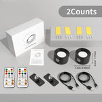 lampes murales led noir moderne minimaliste modes couleur télécommande rechargeable tactile