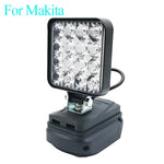 lampe travail led rechargeable batterie lithium portable compact noire jaune rouge moderne