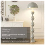 lampe sol moderne spirale verte rouge blanche grise bleue noire fer résine