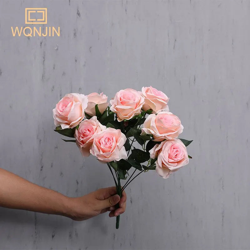 bouquet roses artificielles violettes decoration maison anniversaire mariage fete pendaison cremaillere intérieur