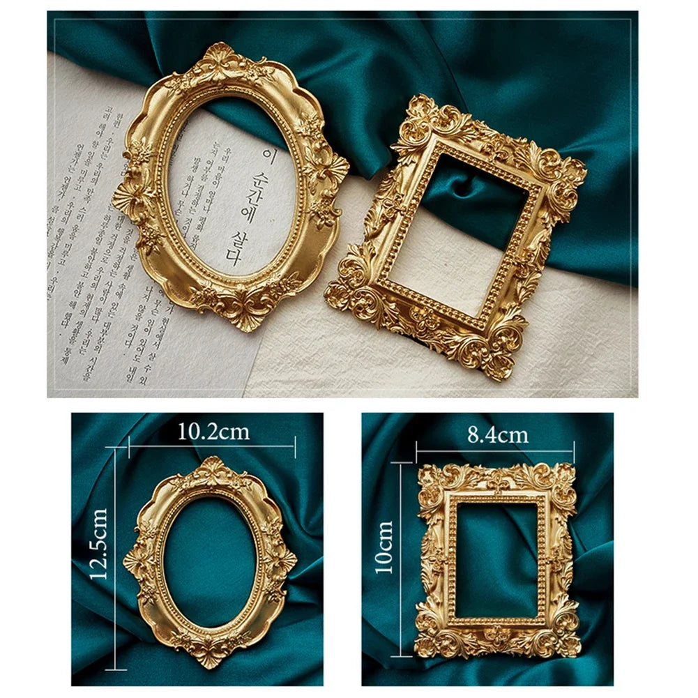 cadres photo ornementaux relief floral bijoux vintage baroque posés studio photographie