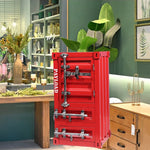 boîtes rangement métal tiroirs réutilisables jaune bleu vert rouge industriel moderne