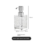 distributeur savon liquide transparent texture ondulée moderne salle bain cuisine rechargeable pump bouchon
