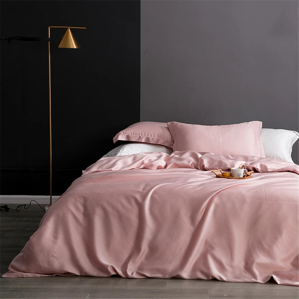 drap lit uni beige clair soie 100 housses oreillers plat taies lit chambre qualité