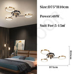 lampe suspendue moderne noir doré acier poli plafonnier led salon chambre coucher