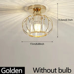 lampe moderne élégante cristal doré transparent autoinstallation couloir balcon hall entrée