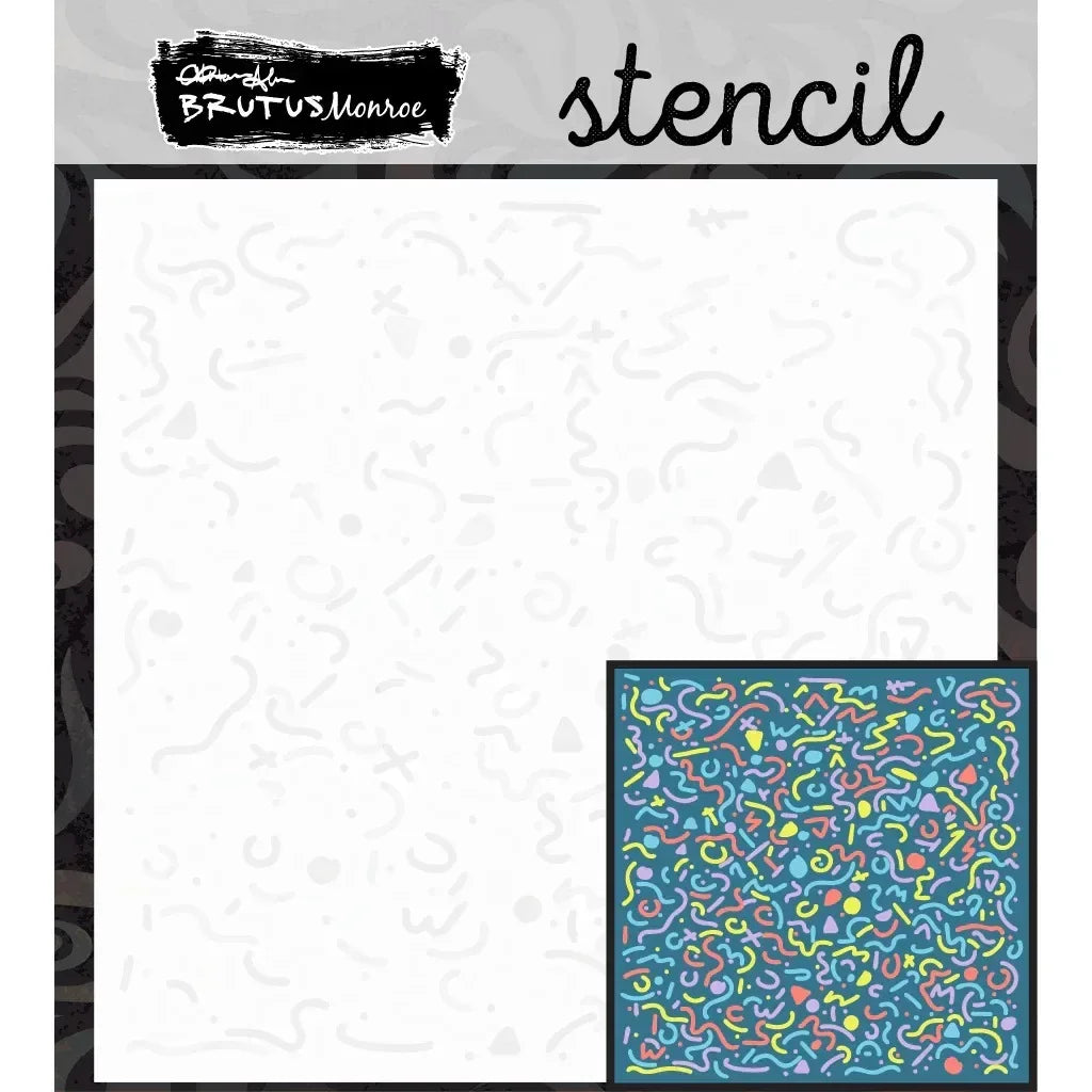 tampons pochoirs géométriques lettrage stylisé scrapbooking artisanal moderne lettres motifs décors adhésifs