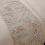 drap lit imprimé floral éléphants beige clair classique maison décoration chambre polyestère Jacquard confortable