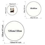 tapis multicolore mandala lotus oiseau boho moderne antidérapant salon chambre cuisine 80x80cm 120x120cm