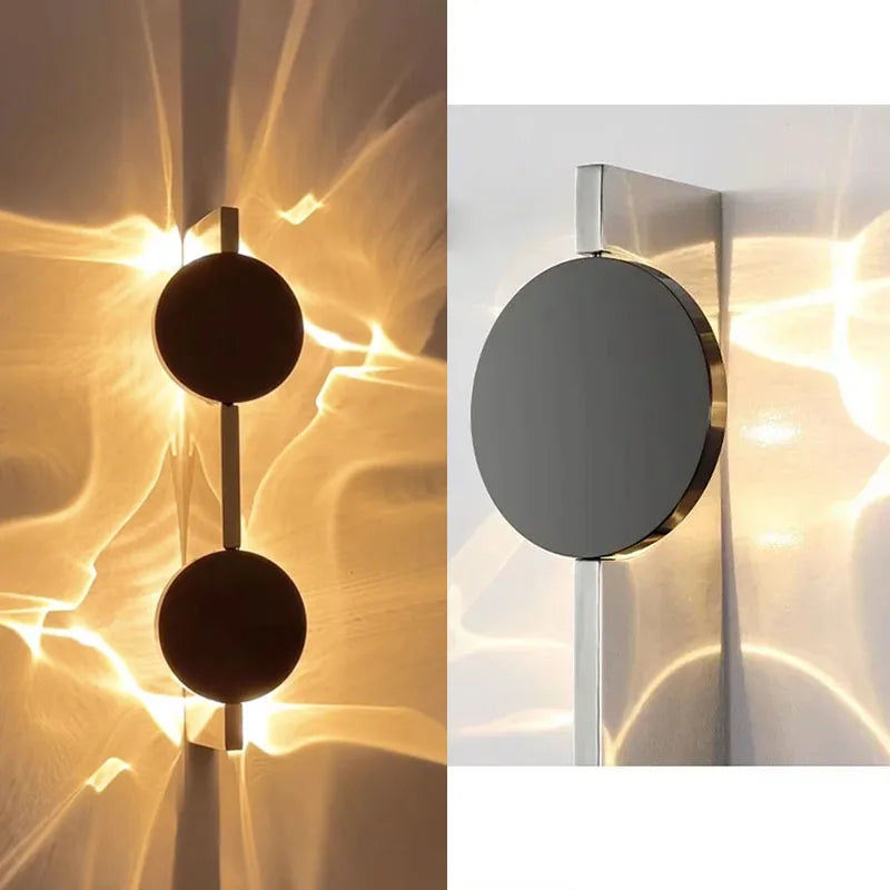 applique murale moderne led noir argentée éclairage mur chaud minimaliste fixée mur lumineuse discothèque
