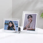 cadre photo acrylique transparent moderne maison décoration murale table simple