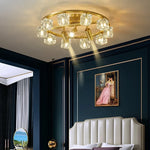 lampe moderne élégante cristal noir doré ampoules led chambre salon étude entrée