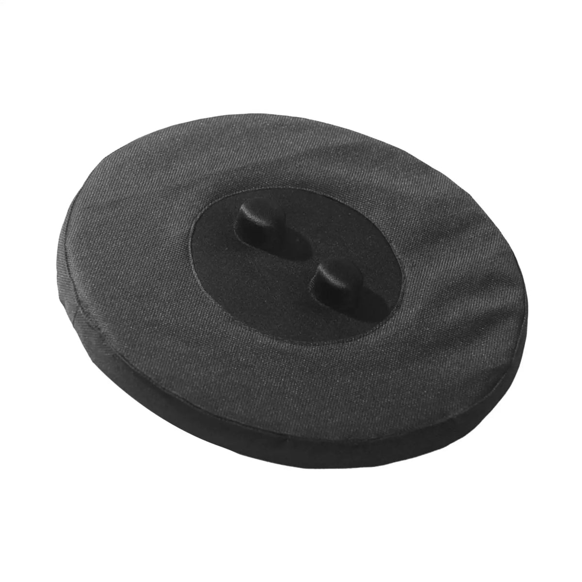 coussin siège rond mousse mémoire forme tissu oxford noir fixé imperméable classique