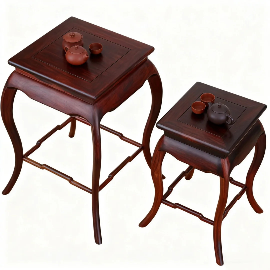 table basse bois miniature asiatique décoration maison théière tasse bouddha paysage miniature rochers mousse