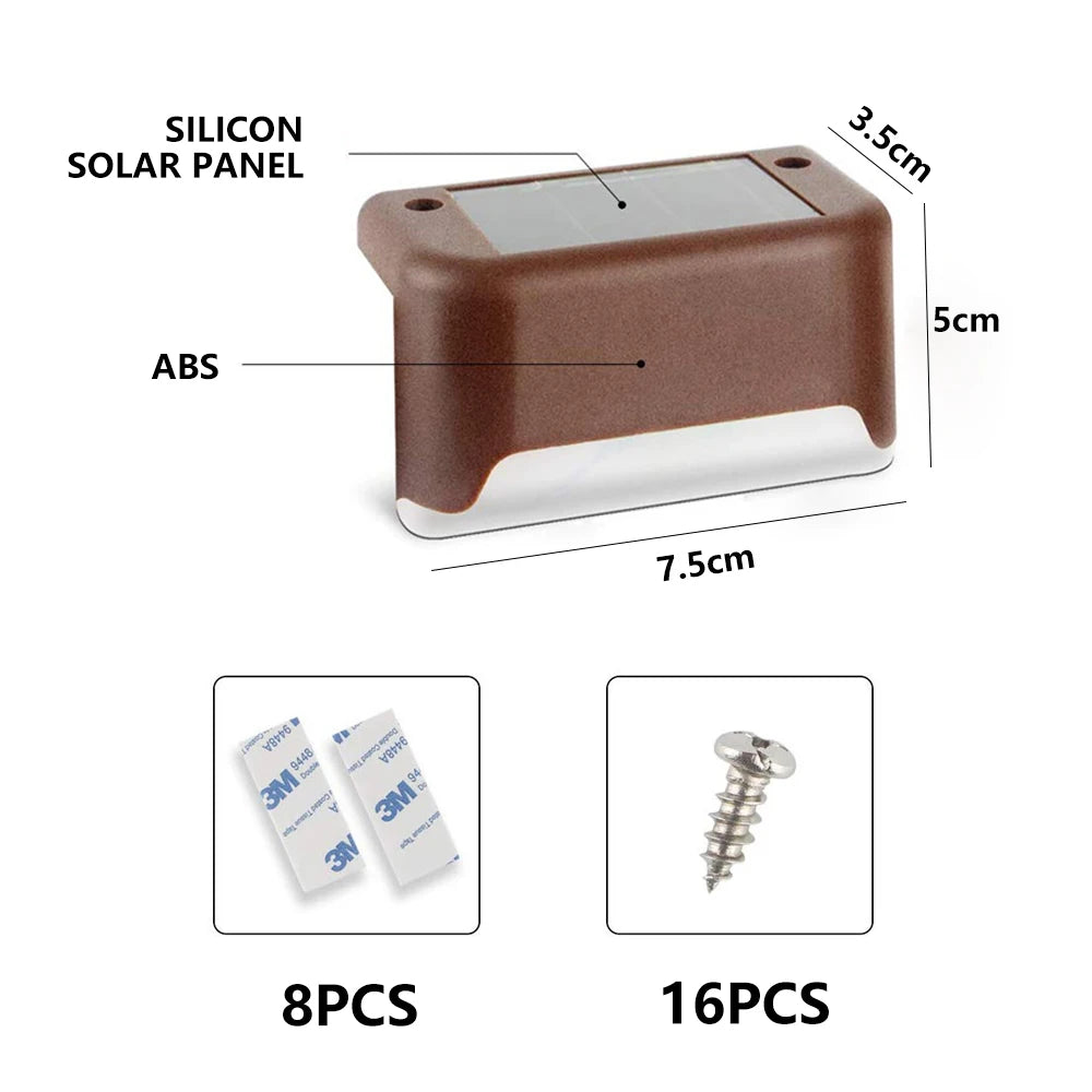 lampe solaire marron clair blanc ip65 led extérieure moderne autonomie vis fixations