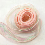 ruban organza holographique moderne blanc rose violet bleu orange 10 yards translucide