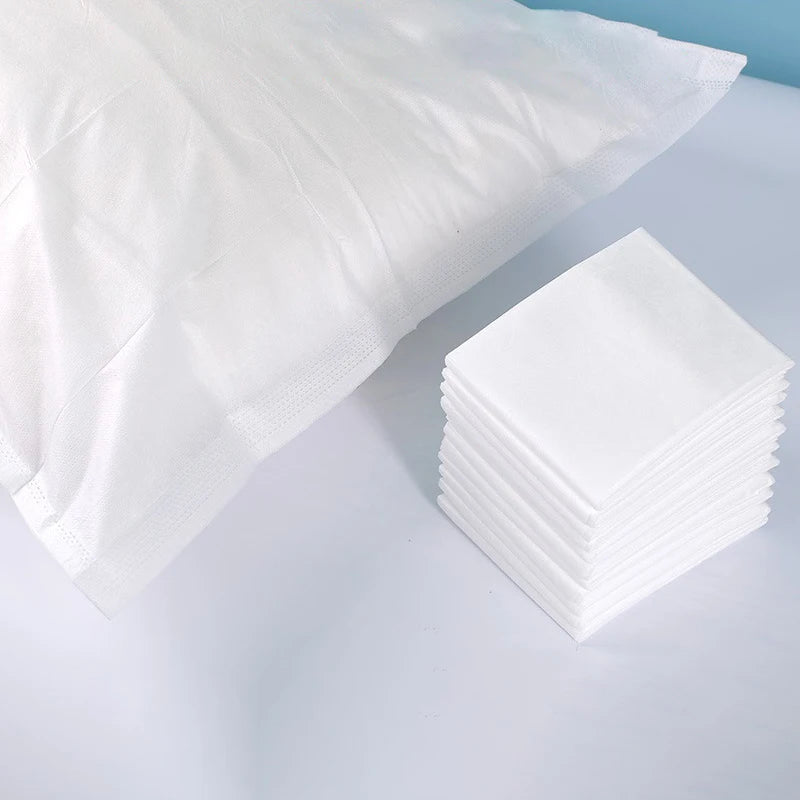 coussin blanc texture tissée classique usage unique 100 polyester portable hygiénique voyage dormir lit