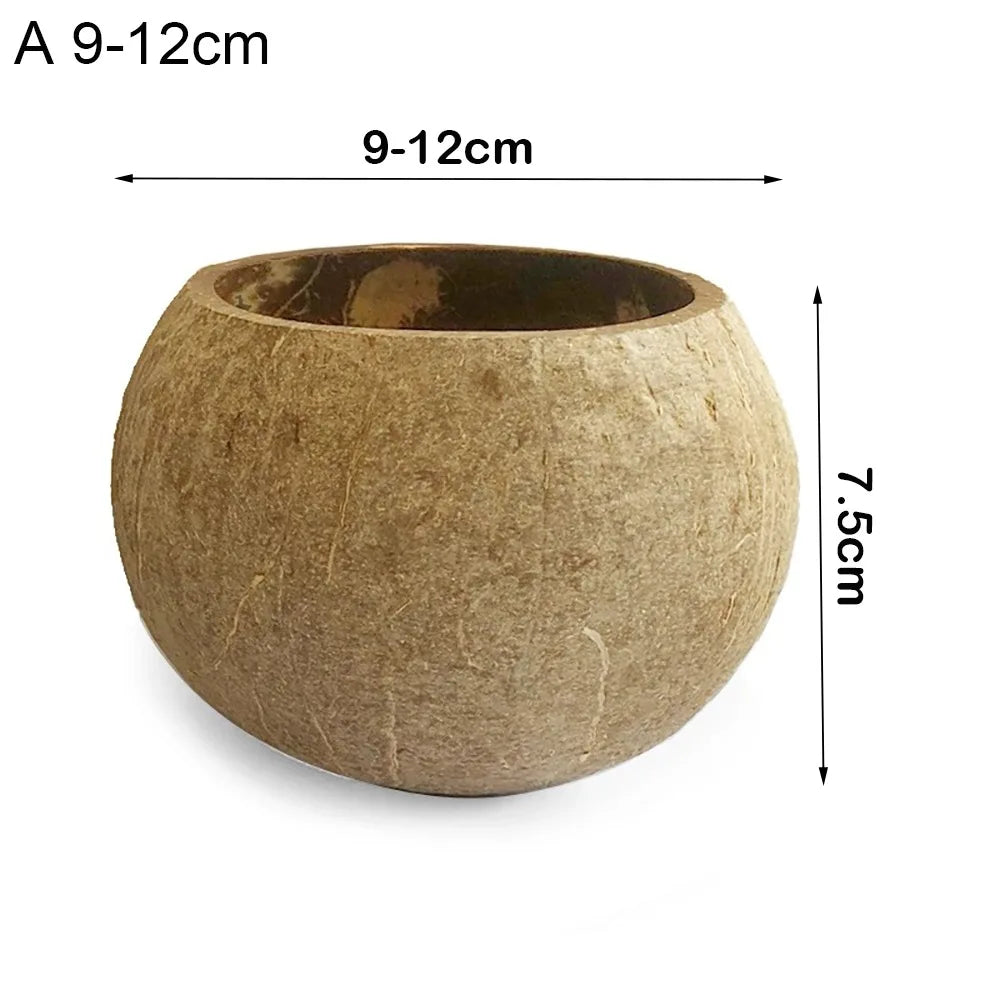 bougeoirs coquille noix coco marron clair naturels rustiques intérieur décoration maison bougie blanche