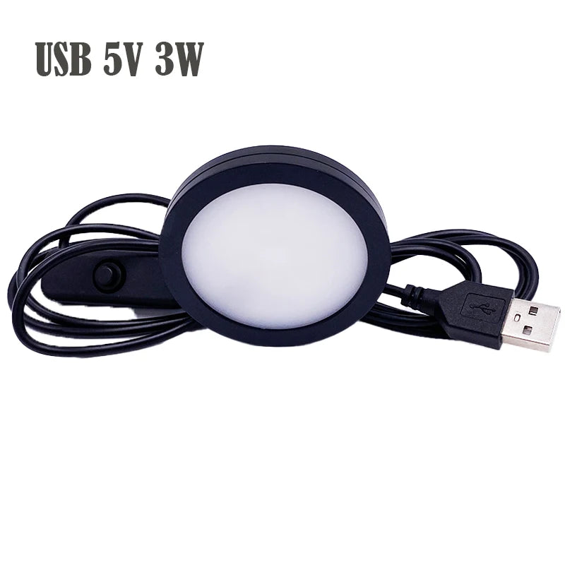 lampe led 3w blanc argent moderne interrupteur câble usb 5v clips 240lm 120deg