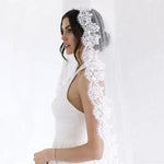 voile mariée blanc dentelle fine classique mariage catholique translucide unique femme adulte espagnol