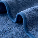 couverture massage bleu marine uni douce taille 180x80cm moderne confortable tranchant cou inclusion