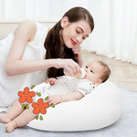 coussin bébé housse coton bleu motifs floraux animaux moderne doux floral abstrait