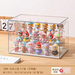 boîte rangement transparente réutilisable moderne organisateur jouets figurines divers cartoon capacité importante anti poussière