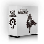 autocollants vinyle decoration graphique world of warcraft noir blanc boitier pc moderne gaming fenetre