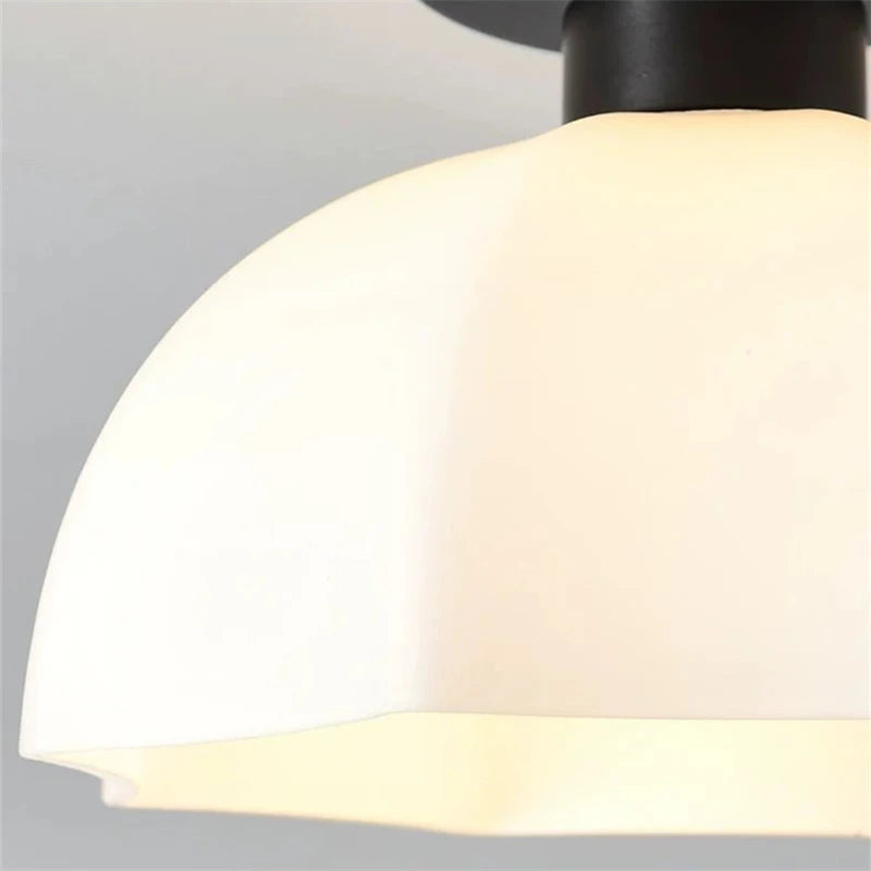 lampe moderne acrylique verre céramique blanc doré rayures horizontales minimaliste
