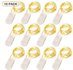 guirlande lumineuse led blanc chaud micro leds clips moderne piles ip65 20 led 6.5