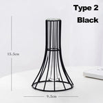 vase decoratif moderne noir or motif geometrique transparent decoration maison