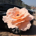 fleurs artificielles grandes décoratives intérieur exposition rose vif pêche violet orange