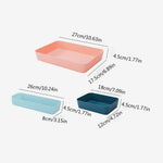 boîtes rangement réutilisables plastique moderne rose bleu blanc minimalistes multifonctionnelles cosmétiques cuillères fourchettes assiettes